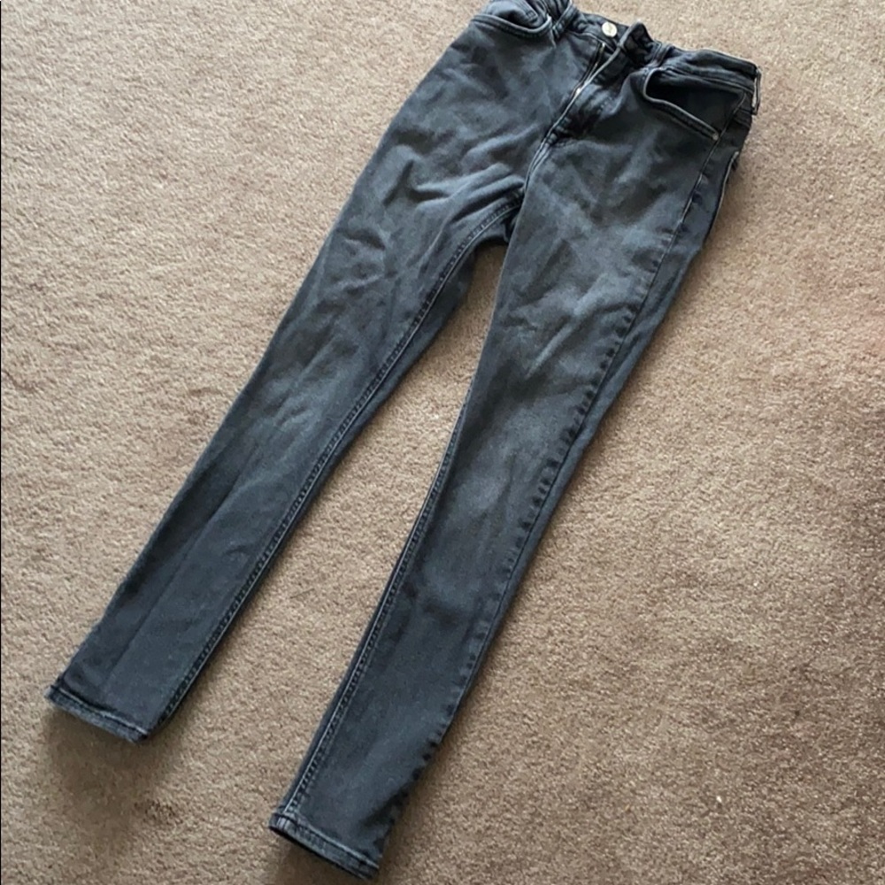 Super Skinny High Waisted Gray Jeans